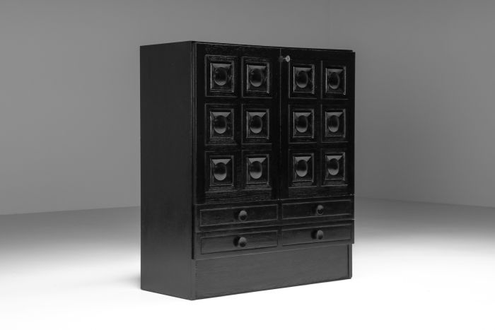 Brutalist High Board Commode - 1970's