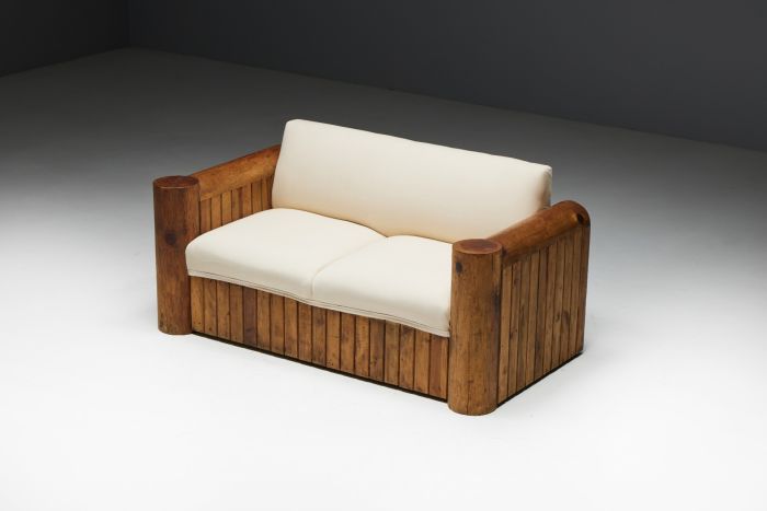 Brutalist Naive Two-Seater Sofa - 1940s