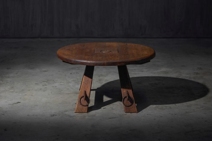 Brutalist Round Coffee Table - 1960s