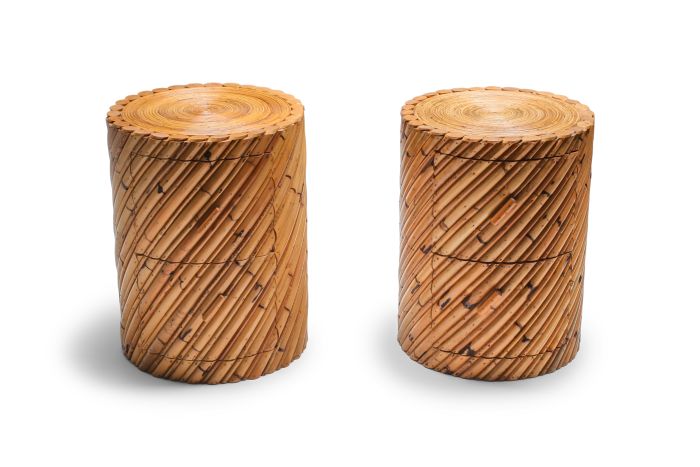 Vivai del Sud pair of side tables - 1970s