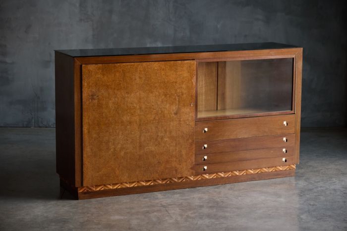 Burl Art Deco Credenza by Charles Van Beerleire - 1940s