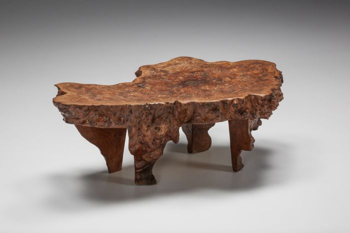 Burl Wood Coffee Table Wabi-Sabi - 1850's