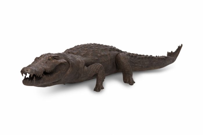 Bronzed Fiber Glass Crocodile - 1980s