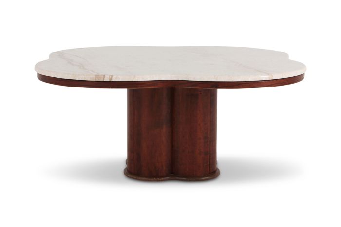 Jean Royere Style Travertine Coffee Table - 1950s