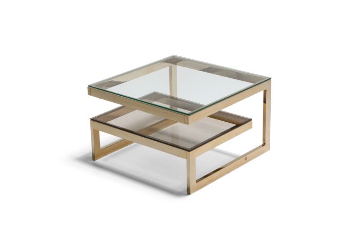 Gold-Plated 'G' Shaped Occasional Table - 1970's