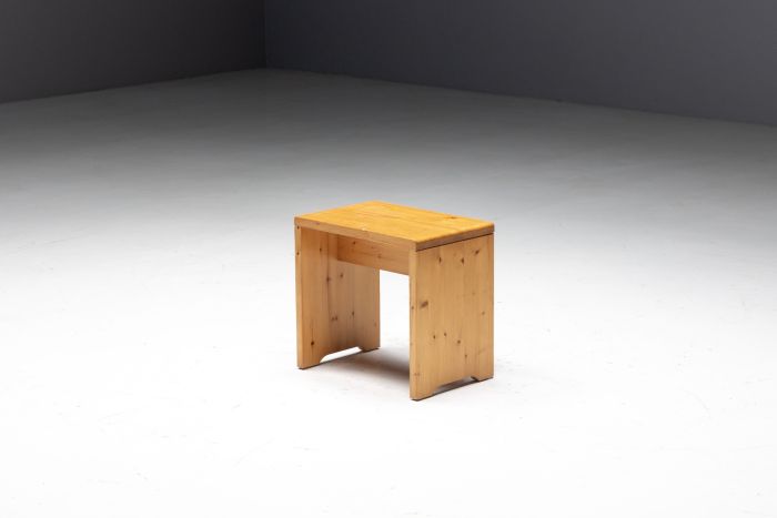 Pine Stool by Charlotte Perriand for Méribel - 1960s