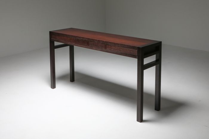 Christian Liaigre Mystere Console Table in Mahogany - 1990's
