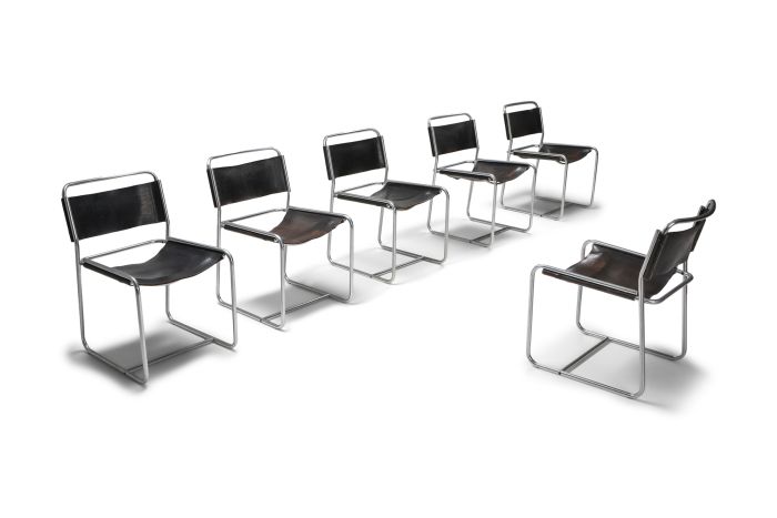 Claire Bataille and Paul Ibens Tubular Dining Chairs Model SE18 for ’t Spectrum - 1970s