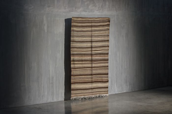Contemporary Anatolian Low-Pile Undyed Wool Rug, Turkey - 21st Century