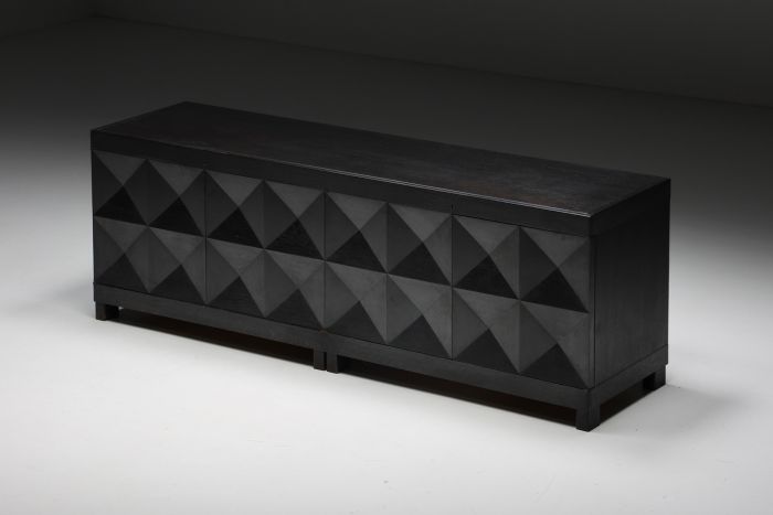 De Coene Credenza in Black Stained Oak - 1970's