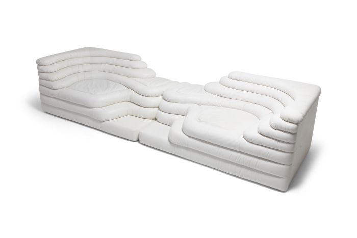 De Sede 'Terrazza' Sofas DS 1025 in White Leather  by Ubald Klug & Ueli Berger - 1972