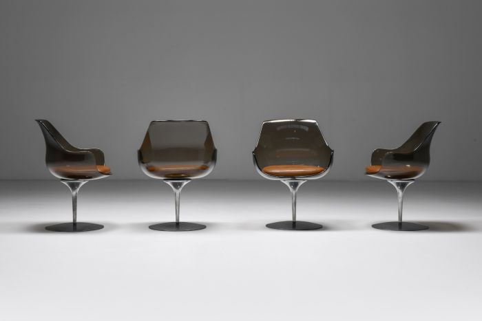 Set of four Champagne Chairs by Erwine & Estelle For Laverne International - 1959