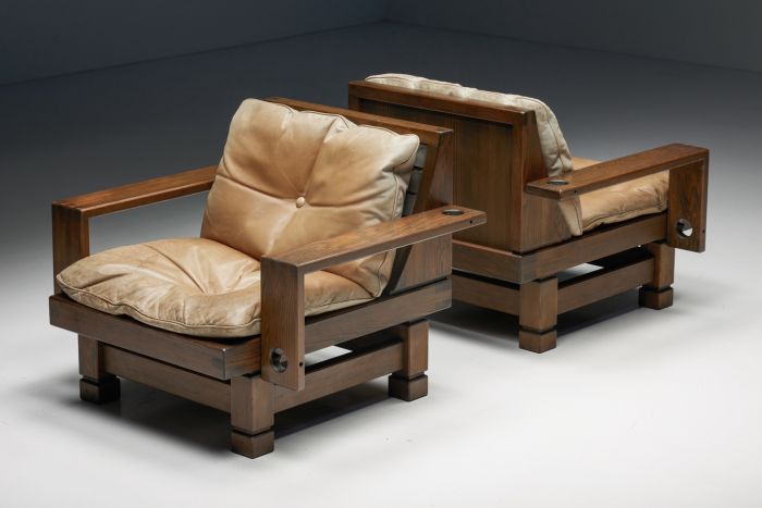 Pair of French Club Chairs - 1960's