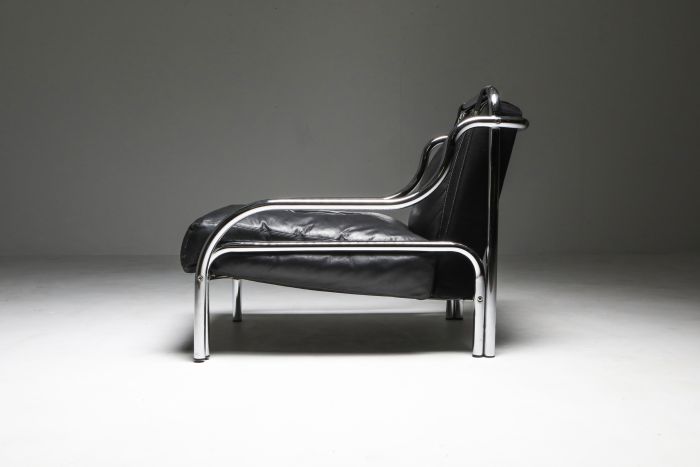 Gae Aulenti 'Stringa' Armchair Black - 1960's