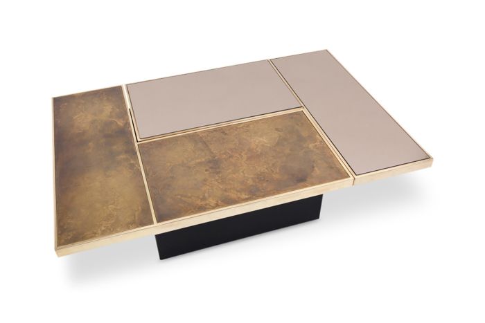 Bronze Coffee Table, Willy Rizzo - 1970s