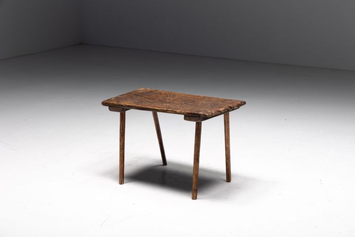 Organic Wabi Sabi Side Table - Early 20th Century