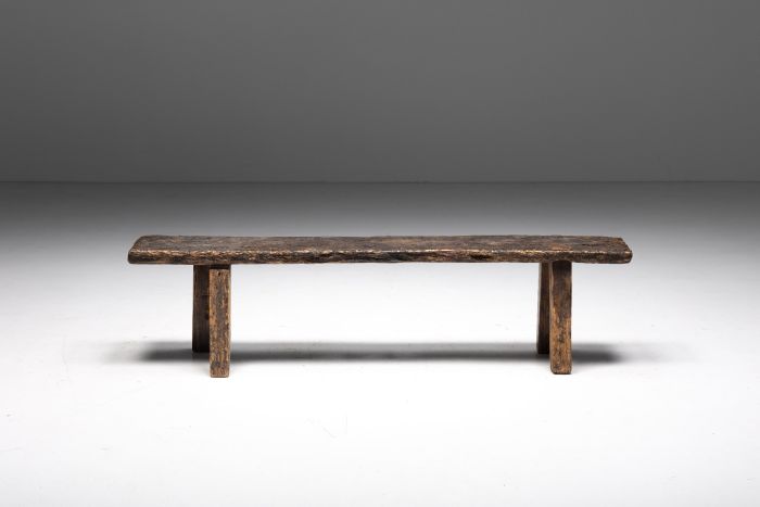 Rustic Art Populaire Bench - Early 20th Century