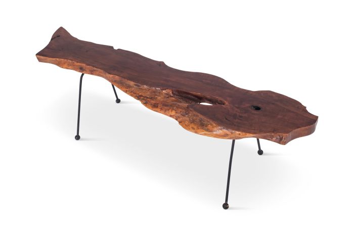 Wabi Sabi Style Coffee Table in Organic Walnut - 1960s