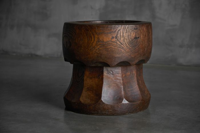 Hand-Carved Sculptural Usu Mortar, Japan - Early 20th Century