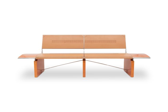 Walnut And Leather Africa Bench, Jaime Tresserra - 1988