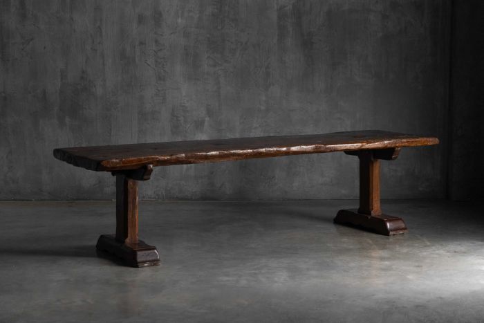 Large Vernacular Trestle Table, France - 19th Century 