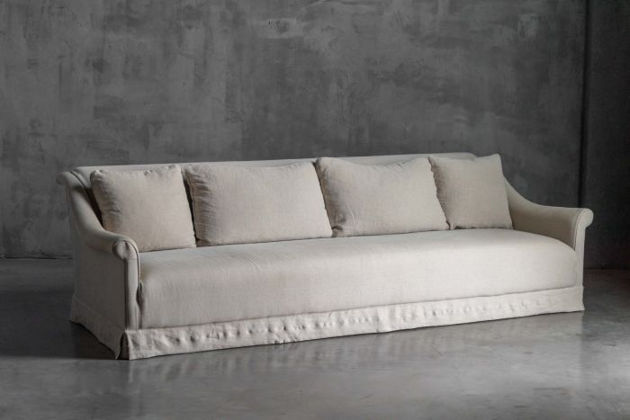 Linen Sofa in the Style of Axel Vervoordt, Belgium - 21st Century