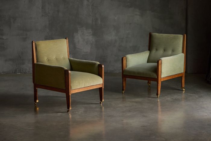 Pair of Lounge Chairs attributed to H.P. Berlage, Netherlands - 1900