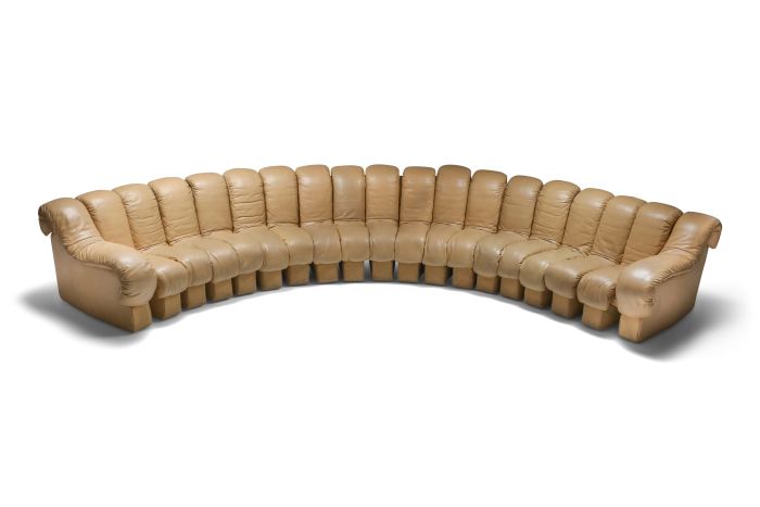 De Sede ‘Snake’ DS-600, in camel colored leather, Switzerland - 1972