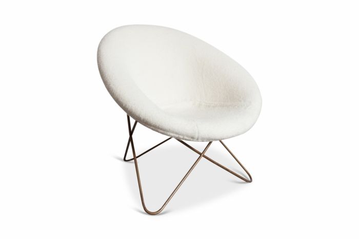 Jean Royère easy chair in Pierre Frey fabric - 1950s