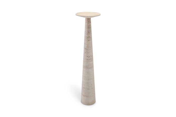 Angelo Mangiarotti Travertine Pedestal - 1980s