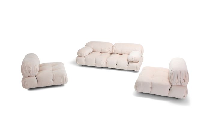 Mario Bellini Nude Rose Velvet 'Camaleonda' Sectional Sofa - 1970s
