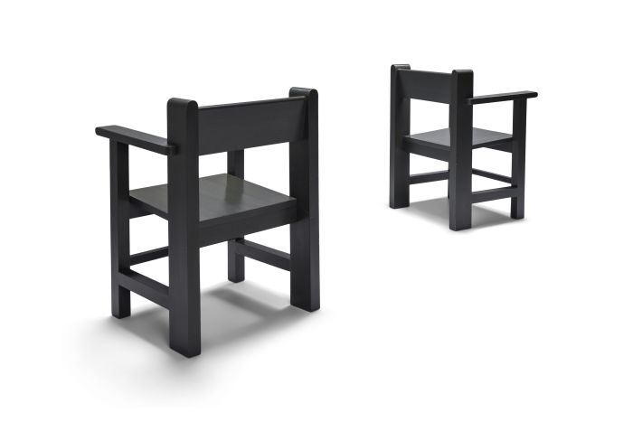 Dutch modernist pair of armchairs by Gerard Wijnen - 1950s