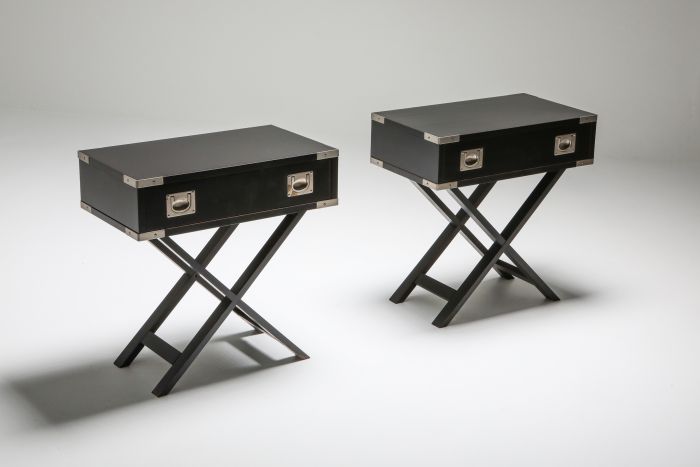 Post-modern 'Director' bed side Tables - 1980s