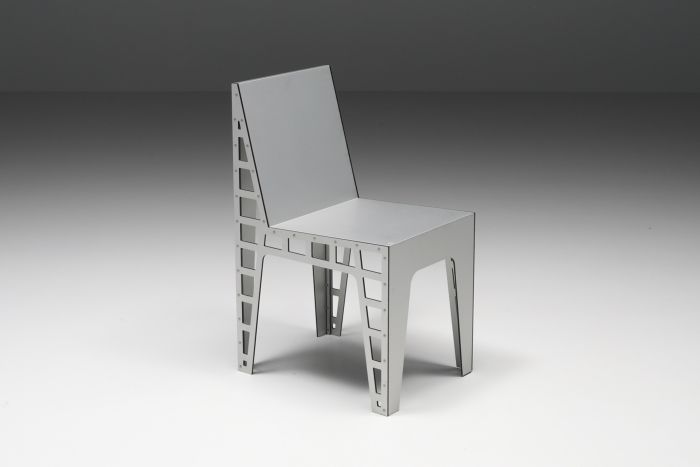 Richard Hutten Architectural Metal Side Chair - 1999