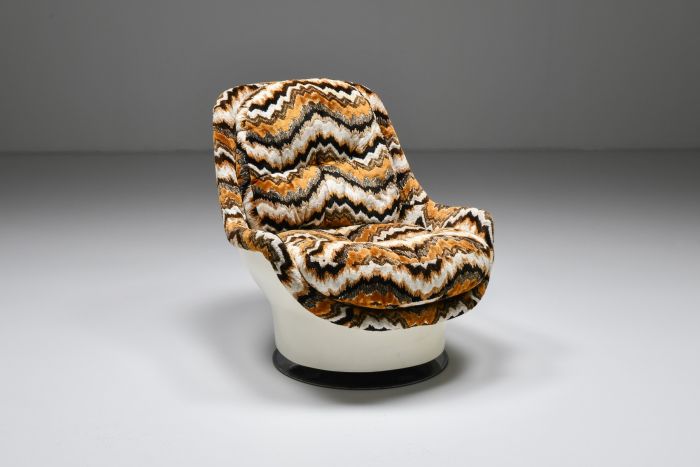 Milo Baughman Swivel Lounge Chair for Thayer Coggin Space Age - 1950's