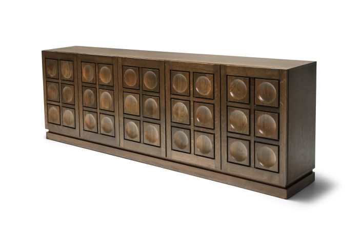 Graphical sideboard in oak - 1970s