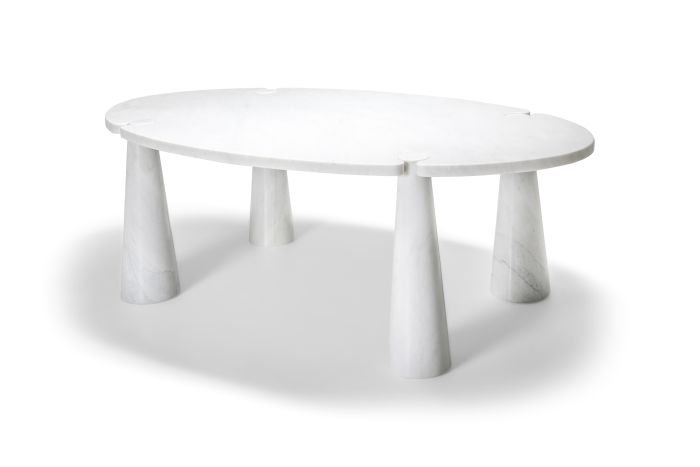 Carrara Marble Dining Table by Angelo Mangiarotti - 1970s