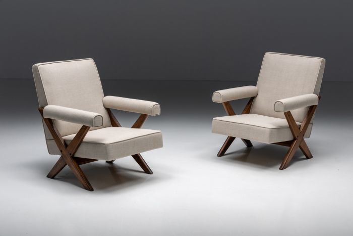 Lounge Chairs PJ-SI-48-A by Pierre Jeanneret - 1960's