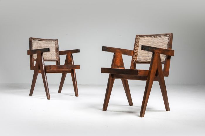 Set of Jeanneret "King chair" Chandigarh - 1960's