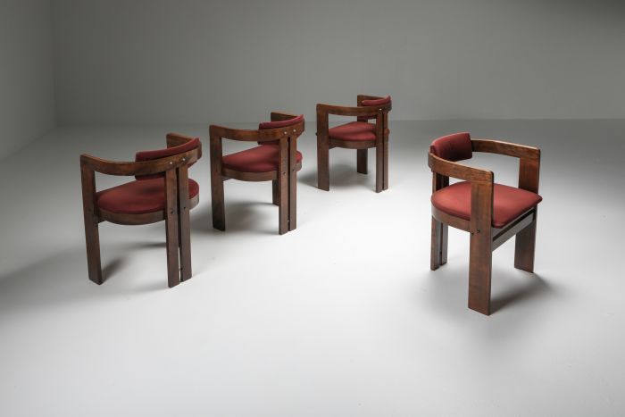 Pigreco Armchairs set of four with Bentwood Frames by Afra & Tobia Scarpa - 1960's