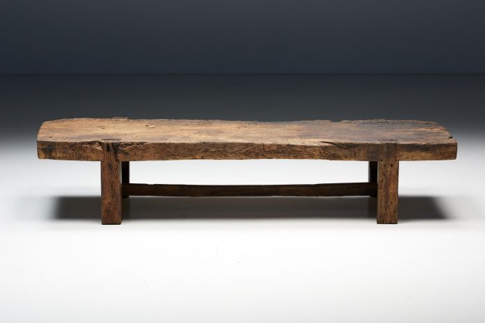 Primitive Rustic Coffee Table - 1950s
