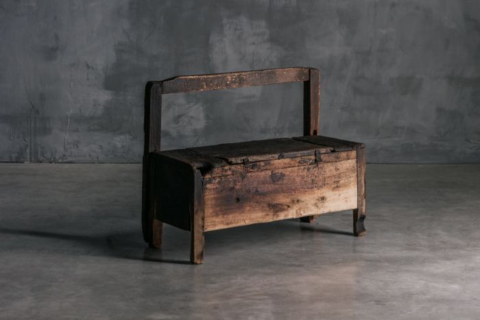 Primitive Wabi Sabi Chest Bench - 18th Century