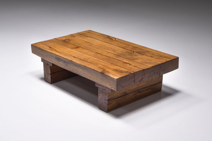 Brutalist Rectangle Coffee Table - 1950's