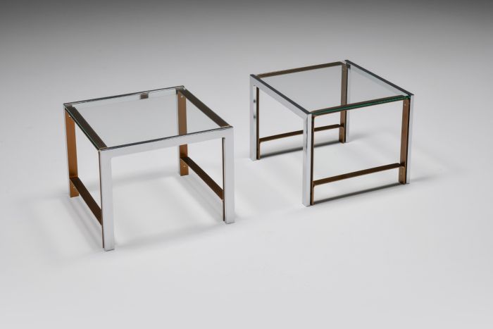 Regency Glass Top Side Table - 1950's