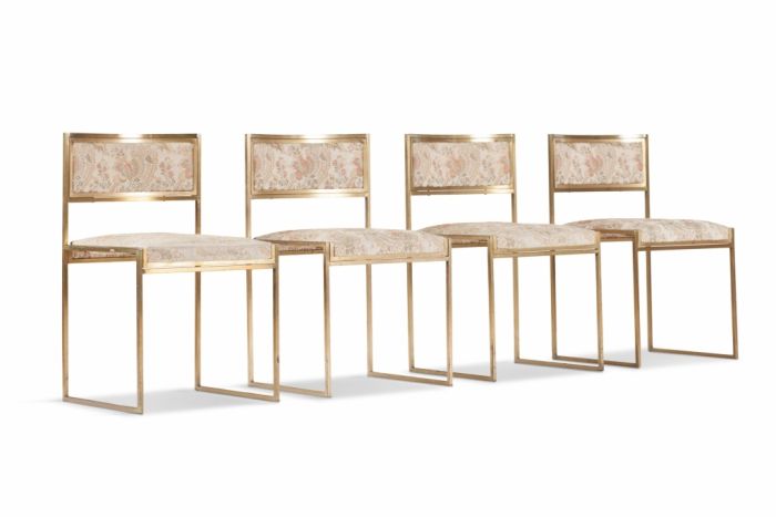 Brass Dining Chairs, Willy Rizzo - 1970s