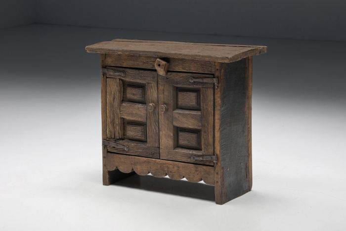 Travail Populaire Folk Art Two-Doors Cabinet - 1940's