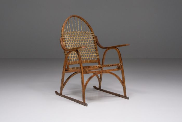 French Rattan Craftsman Chair, Mid-Century Modern - 1950's