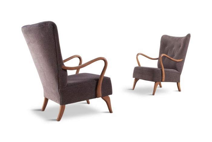 Scandinavian Organic Shaped Easy Chairs - 1950s