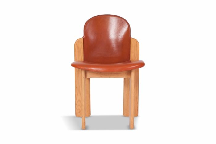 Leather Dining Chairs, Silvio Coppola - 1970s