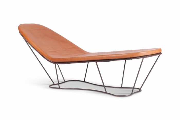 Steel And Cognac Leather Lounge Chair, Xavier Lust - 2016